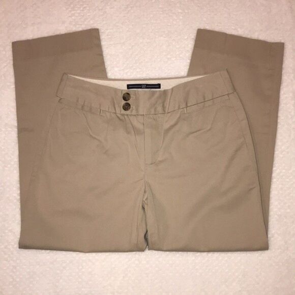 Gap Curvy Gapstretch Khaki Tan Capris Size 2 Excellent Condition Closet Classic! - Picture 3 of 13
